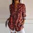 Chemises Floral Décontracté Printemps / Automne Aucune élasticité Quotidien Ample Manches Longues Régulier Régulier pour Femmes