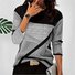 T-shirts Géométrique Décontracté Printemps / Automne Quotidien Ample Jersey Manches Longues Régulier Régulier pour Femmes