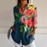 Chemises Femmes Décontracté Ethnique Printemps / Automne Polyester Aucune élasticité Ample Régulier Régulier Col de Chemise