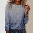 T-shirts Femmes Décontracté Floral Printemps / Automne Micro-élasticité Ample Col Rond Régulier le Jour de la Saint-Valentin Droit