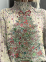 Sweat-shirts Décontracté Printemps / Automne Noël Polyester Ample Manches Longues Col Roulé Régulier Droit pour Femmes