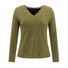T-shirts Décontracté Plain Printemps / Automne Polyester Col V Micro-élasticité Quotidien Droit Régulier pour Femmes