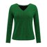 T-shirts Décontracté Plain Printemps / Automne Polyester Col V Micro-élasticité Quotidien Droit Régulier pour Femmes