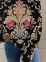 Sweat-shirts Femmes Décontracté Floral Printemps / Automne Polyester Ample Manches Longues Régulier Droit Régulier