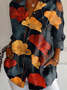 Chemises Décontracté Abstrait Printemps / Automne Polyester Aucune élasticité Ample Manches Longues Droit Régulier pour Femmes