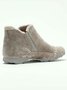 Rembourré de Coton Bottes Femme Rétro Plain Hiver Zip Faire la navette Bout Fermé Fausse Fourrure Caoutchouc Bottes classiques