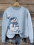 Pulls Décontracté Imprimé d'Animal Printemps / Automne Quotidien Coupe Régulière Manches Longues Laine/Tricot Régulier Régulier pour Femmes