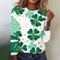 T-shirts Décontracté Floral Printemps / Automne Ample Manches Longues Col Rond Régulier Droit Régulier pour Femmes