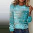 T-shirts Décontracté Abstrait Printemps / Automne Quotidien Jersey Manches Longues Col Rond Régulier Régulier pour Femmes