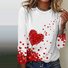 T-shirts Décontracté Floral Printemps / Automne Micro-élasticité Quotidien Manches Longues Régulier Droit Régulier pour Femmes