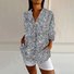 Chemises Décontracté Abstrait Printemps / Automne Polyester Quotidien Ample Régulier Droit Col de Chemise pour Femmes