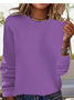 Pulls Femmes Décontracté Plain Printemps / Automne Quotidien Ample Dentelle Manches Longues Fil/fil de laine Régulier
