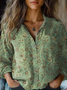 Chemises Rétro Printemps / Automne impression en 3D Polyester Micro-élasticité Vacances Ample Régulier Droit pour Femmes