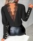 Chemisiers Femmes Décontracté Plain Printemps / Automne Polyester Quotidien Ample Régulier Boucle Faux Col