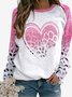 Sweat-shirts Décontracté Imprimé d'Animal Printemps / Automne Polyester Imprimé Naturel Quotidien Manches Longues Régulier pour Femmes