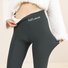 Pantalons De Yoga Femmes Décontracté Plain Hiver Polyester Taille Moyenne Pantalon à la cheville Legging Élasticité moyenne en Toison