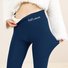 Pantalons De Yoga Femmes Décontracté Plain Hiver Polyester Taille Moyenne Pantalon à la cheville Legging Élasticité moyenne en Toison