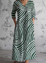Robes Rayé Décontracté Printemps / Automne Quotidien Jersey Maxi Robe t-shirt Trapèze T.-N.-L. pour Femmes