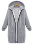 Manteaux Femmes Décontracté Plain Hiver Polyester Sweat-shirt à Capuche Poids lourd Coupe Régulière Manches Longues Droit