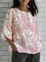 T-shirts Décontracté Été impression en 3D Micro-élasticité Demi Manche Col Rond Régulier Trapèze Régulier pour Femmes