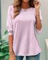 T-shirts Femmes Rayé Décontracté Printemps / Automne Quotidien Ample Manches Longues Col Rond Régulier Droit