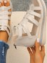 Mocassins Sexy Plain Toutes Les Saisons Forage à chaud Zip Talon de Bloc PU PU Caoutchouc pour Femmes