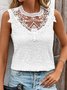 Top Débardeur Tops Femmes Plain Été Simple Polyester Micro-élasticité Faire la navette Coupe Régulière Régulier Droit