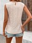 Top Débardeur Tops Femmes Plain Été Simple Polyester Micro-élasticité Faire la navette Coupe Régulière Régulier Droit