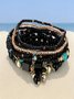 Bracelets Femmes Rétro Plain Toutes Les Saisons Roulotté Rendez-Vous multicouche Bracelet Acrylique