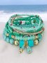 Bracelets Femmes Rétro Plain Toutes Les Saisons Roulotté Rendez-Vous multicouche Bracelet Acrylique