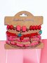 Bracelets Femmes Rétro Plain Toutes Les Saisons Roulotté Rendez-Vous multicouche Bracelet Acrylique
