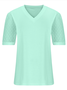 T-shirts Femmes Pois Polka Urbain Été Col V Micro-élasticité Journée Manches Courtes Régulier Droit