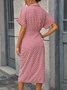 Robes Géométrique Rue Été Micro-élasticité ensemble Mi-longue Trapèze Régulier Non pour Femmes