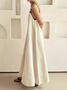 Robes Femmes Plain Urbain Été Col Carré Joint Fendu Micro-élasticité Ample Coton Et Lin Top Débardeur