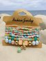 Bracelets Femmes Rétro Plain Toutes Les Saisons Roulotté Rendez-Vous multicouche Bracelet Acrylique