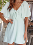 Robes Femmes Décontracté Plain Été Joint Fendu Manche Dolman Journée Trapèze Jupe à volants Non