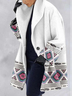 Femme Décontracté Ethnique Hiver Non élasticité  Ample en Laine Droit Régulier  Manteau