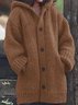 Pull Manteau Décontracté Plain Hiver Sweat-shirt à Capuche  Ample  Manche LongueMi-longue-Long H-ligne