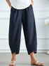 Pantalon décontracté Femme Décontracté Plaine Printemps Polyester Naturel Quotidien Ample Pantalon droit H-Line