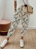 Pantalons Femmes Géométrique Décontracté Toutes Les Saisons Aucune élasticité Bande Élastique Standard Pantalon droit Long Régulier