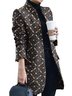 Blazers Géométrique Printemps / Automne Urbain Polyester Naturel Coupe Régulière Col Châle Droit Régulier pour Femmes
