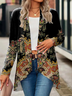 Kimono Décontracté Ethnique Printemps / Automne Quotidien Jersey Manches Longues Mi-long Droit de Grande Taille Pour Grande taille