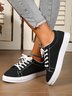 Toile Chaussures Décontracté Plain Toutes Les Saisons Antidérapant Quotidien à Talon Plat Bout Fermé Toile Toile pour Femmes
