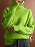 Pulls Décontracté Plain Printemps / Automne Quotidien Ample chaleur Manches Longues Droit Régulier pour Femmes