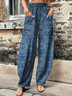 Pantalons Décontracté Ethnique Printemps / Automne Naturel Vacances Pantalons Harem Long Droit Régulier pour Femmes