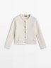 Cardigans Femmes Décontracté Plain Printemps / Automne Naturel Quotidien Coupe Régulière Manches Longues Col Rond Droit