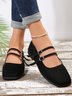 Chaussures à Tige Basse Femmes Décontracté Plain Toutes Les Saisons Quotidien à Talon Plat Faux Suède PU Caoutchouc à Enfiler