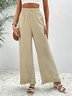 Pantalons Décontracté Plain Printemps / Automne Polyester Naturel Quotidien Ample Droit Régulier pour Femmes
