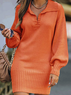 Robes Décontracté Plain Printemps / Automne Col V Coupe Régulière Mi-longue Droit Régulier Non pour Femmes
