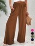 Pantalons Décontracté Plain Printemps / Automne Aucune élasticité Ample Standard Pantalon droit Droit Poche Couture pour Femmes